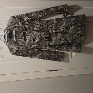 Snake skin print dress coat